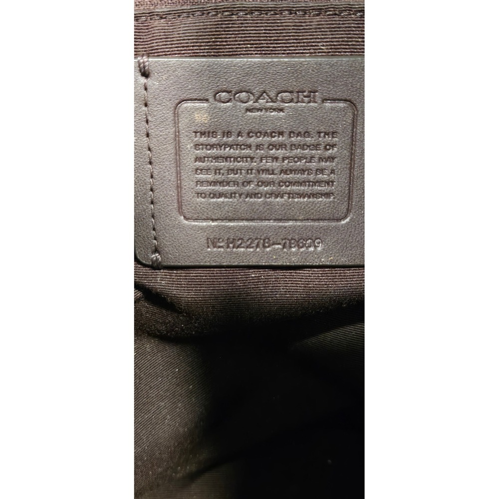 Coach Signature Gallery Tote Signature Canvas Brown Dark Magenta HandBag Purse - Picture 3 of 15